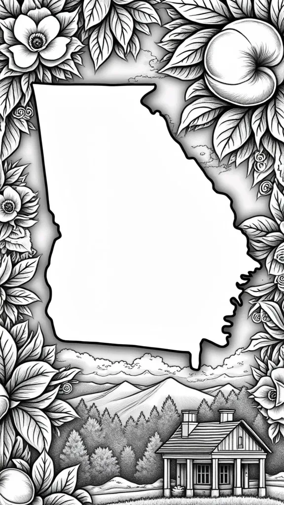 georgia coloring page